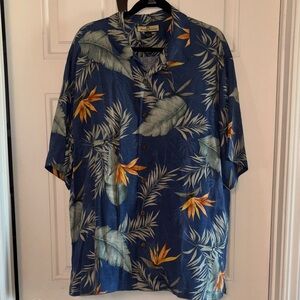 Tommy Bahama Blue Tropical Print Button-Down Shirt